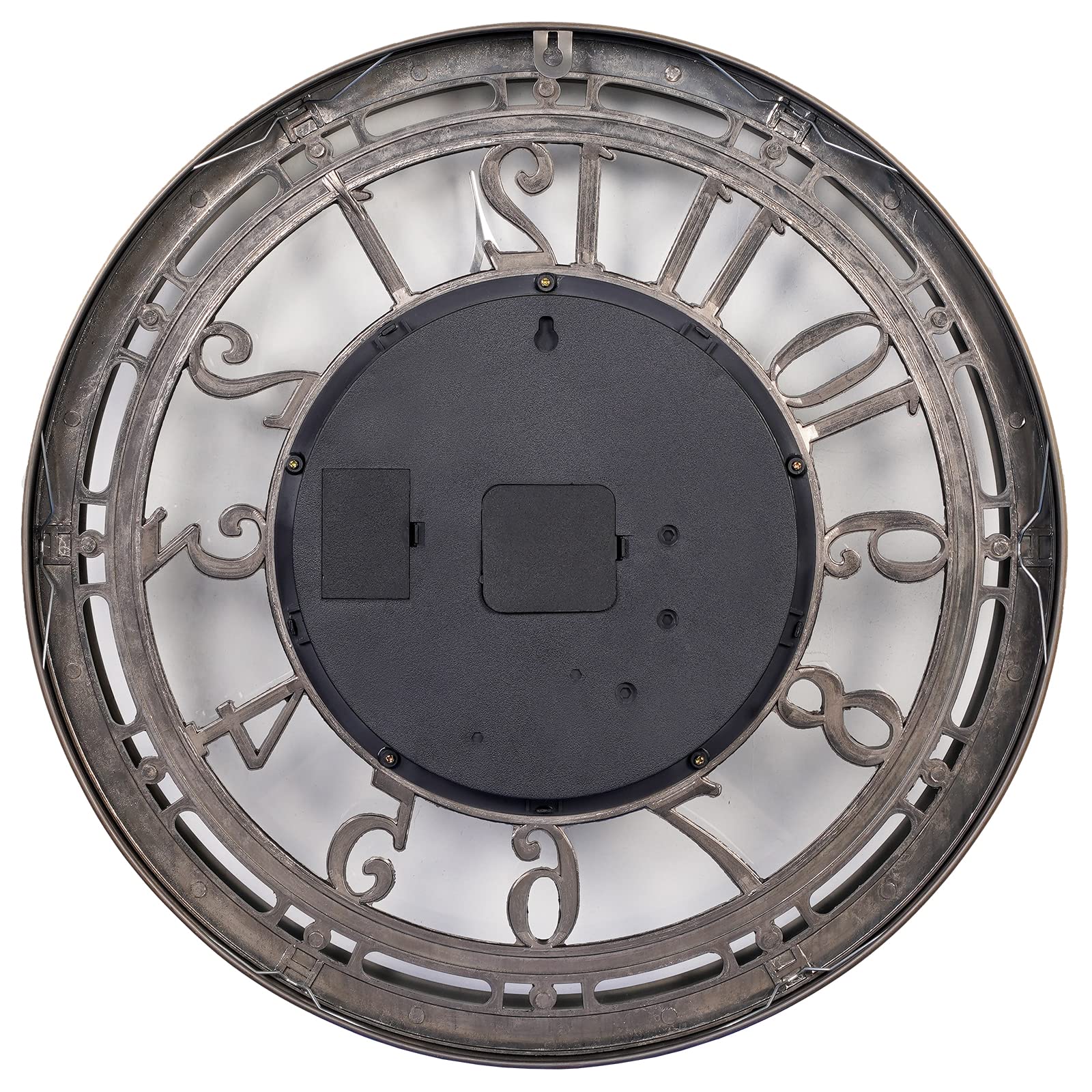 Orologio da parete con cambio di movimento reale ingranaggi numeri romani o arabi (numeri arabi, oro)