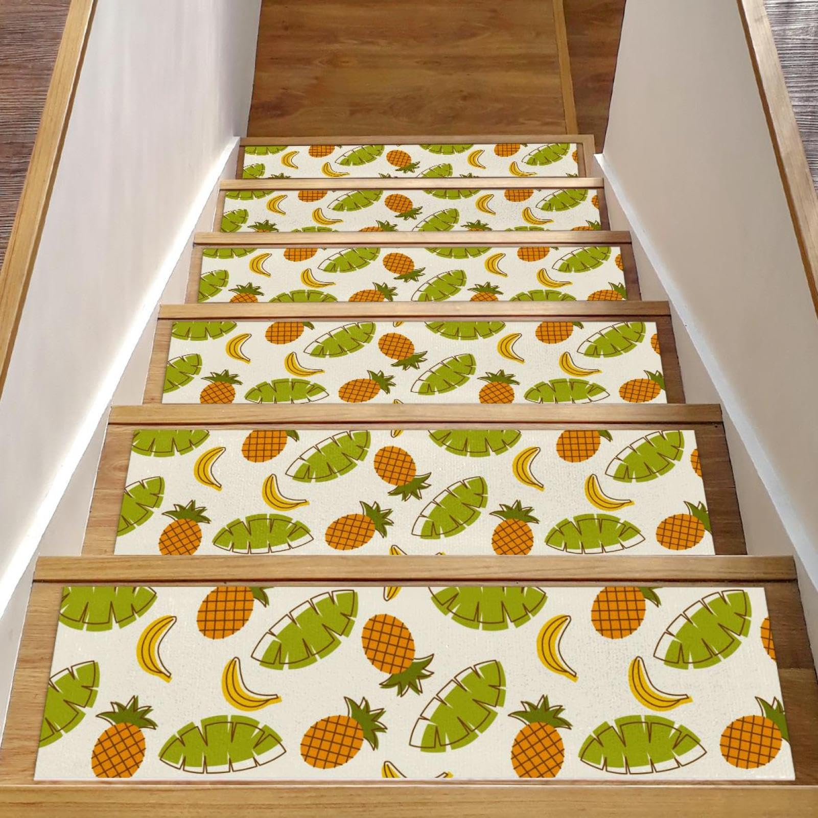 Peldaños de escalera para peldaños de madera de 15 piezas antideslizante