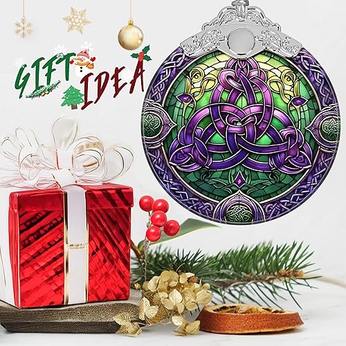 Miniatura 6 de Adorno de cristal de nudo celta - Adorno de Navidad - Decoraciones de Navidad para árbol - Regalo de vacaciones ldeas - Intercambio de regalos