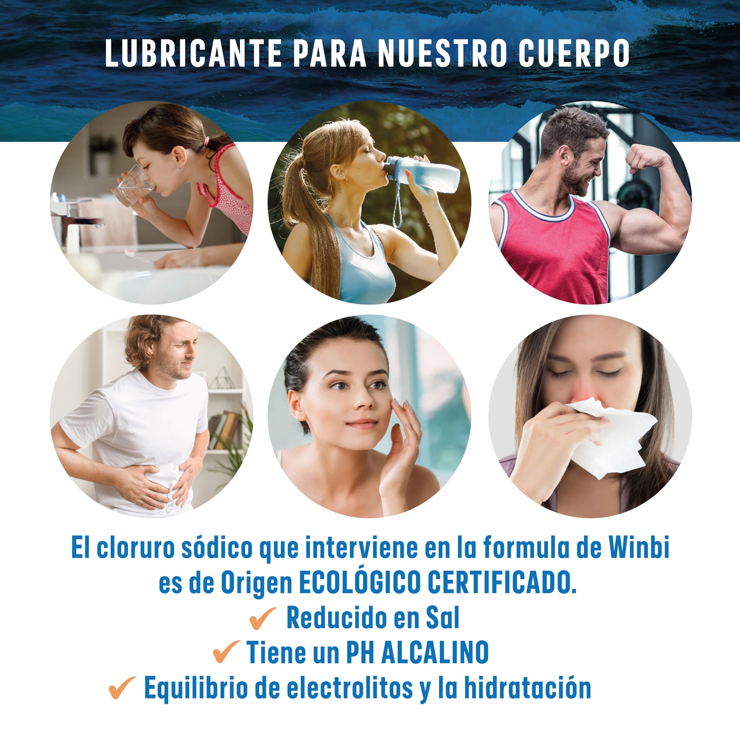 50 LITROS De Agua De Mar Winbi Para Beber. Múltiples Beneficios Al Cuerpo. Agua Marina Con Alto Contenido En Magnesio, Potasio Y Calcio. (500Gr)