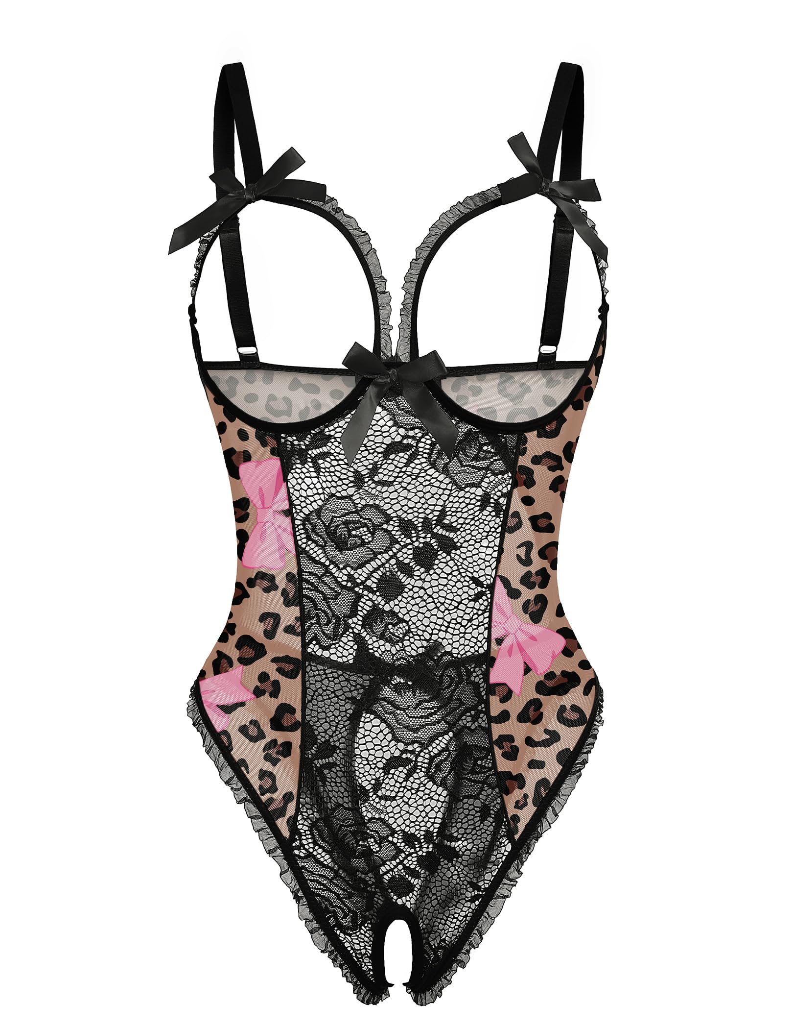 Avidlove Women One Piece Lingerie Sexy Lace Babydoll Mini Bodysuit