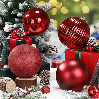 Amazon.co.jp: Liliful 4個 6インチ クリスマスボール