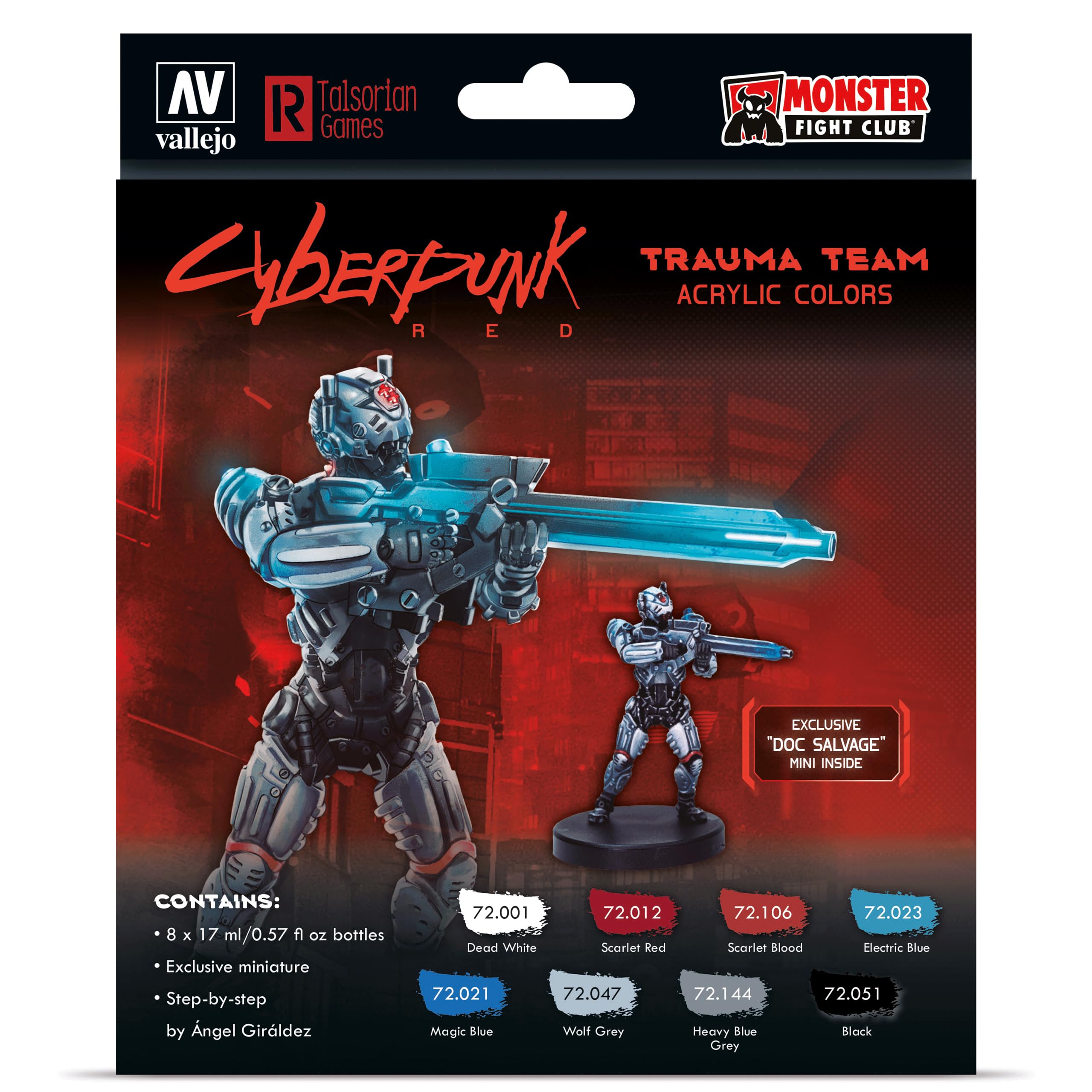 AV Vallejo Cyberpunk Trauma Team (x8), Model paints & Figure, VAL72310, Various