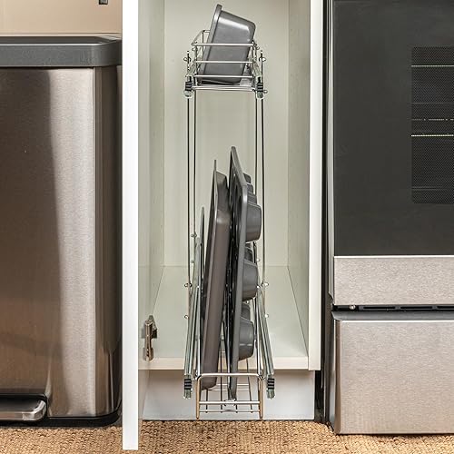 Miniatura 2 de Household Essentials C21221-1 Glidez - Organizador deslizante de 2 niveles, 11.5 pulgadas de ancho, cromado