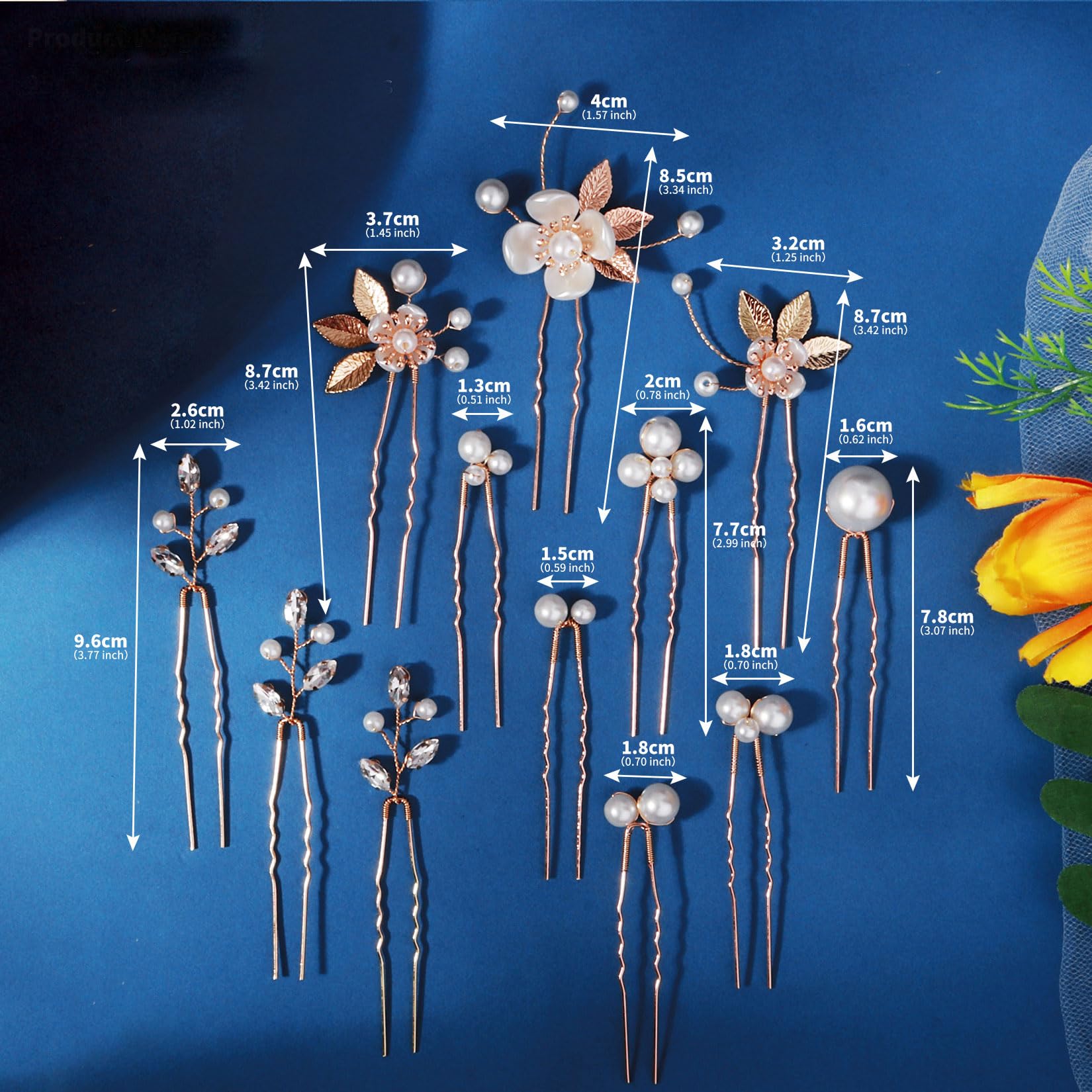 12 forcine per capelli da sposa con strass, accessori per capelli da donna, con cristalli, per damigelle d'onore
