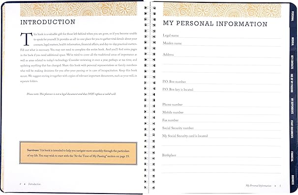 Peace of Mind Planner: Organize Your Life & Belongings!