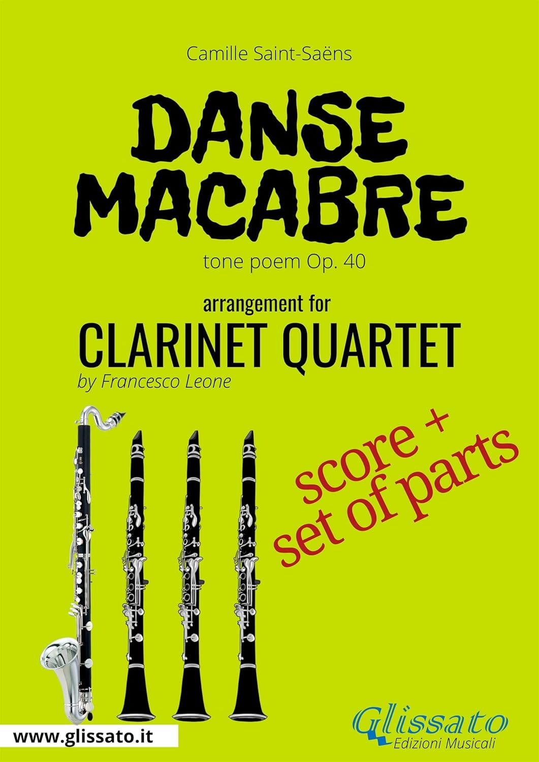 Danse macabre Quartet score & parts tone poem Op. 40