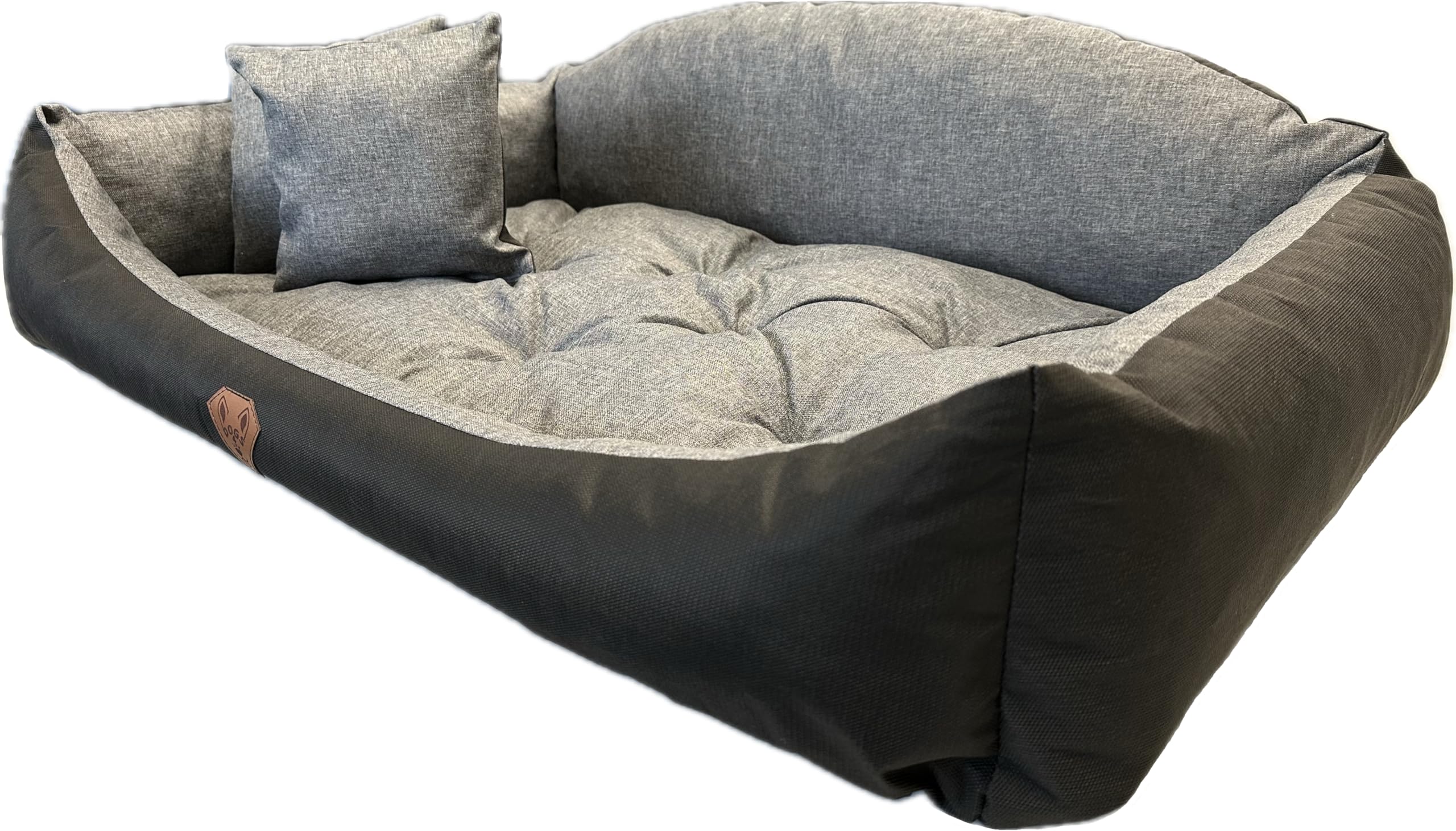 Dogs4Life Nadaje się do prania, ortopedyczne legowisko dla psa, poduszka dla psa, sofa dla małych i średnich psów, rozmiar S - XXL, możliwość personalizacji z imieniem (XL, Ekoleinen)