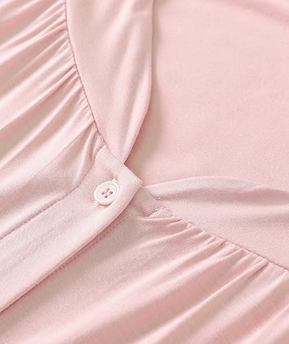 Miniatura 6 de Latuza Conjunto de camisón y bata de viscosa para mujer con botones delanteros