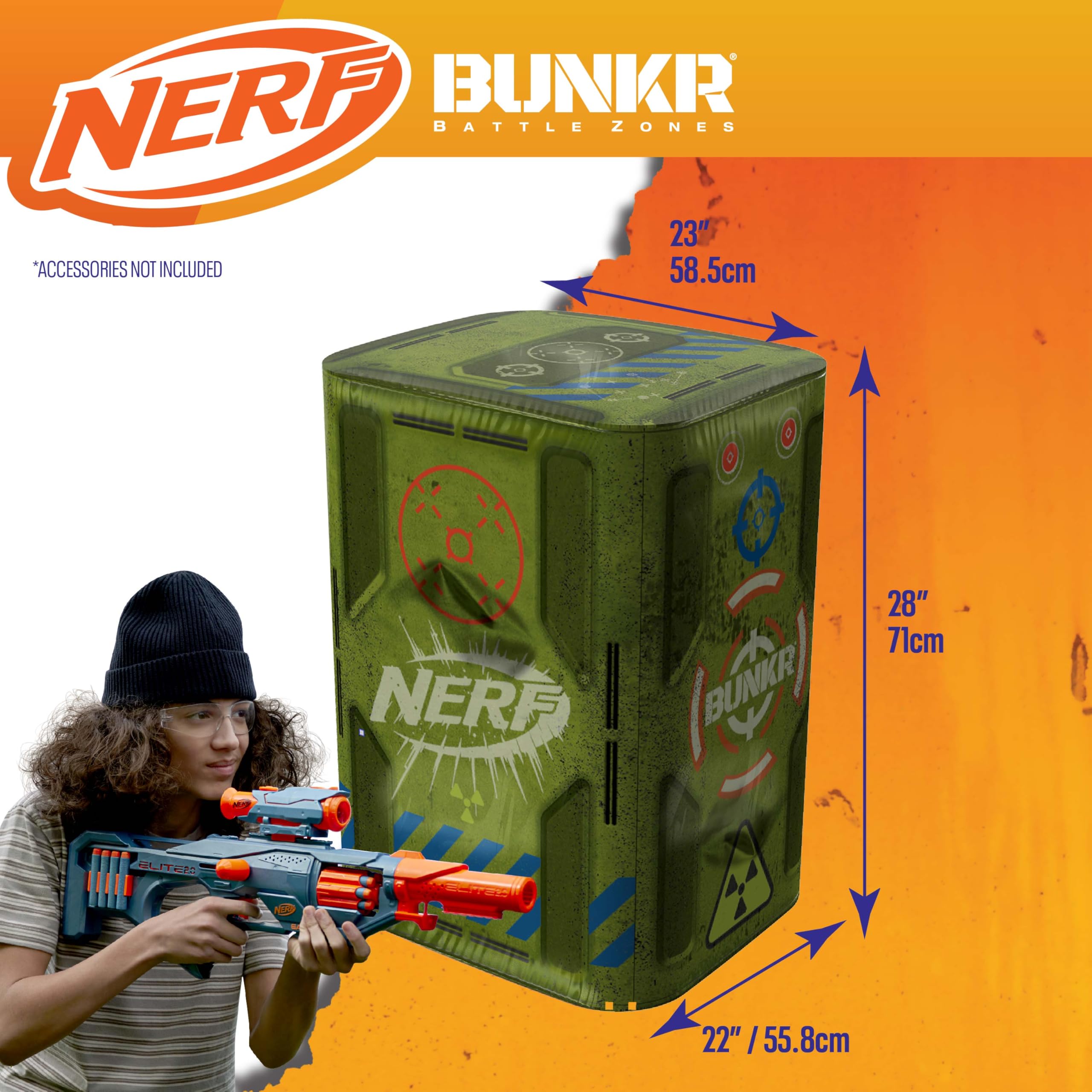 NERF バンカー 障害物セット Amazon.com: NERF BUNKR Zombie Apocalypse Defense Inflatable