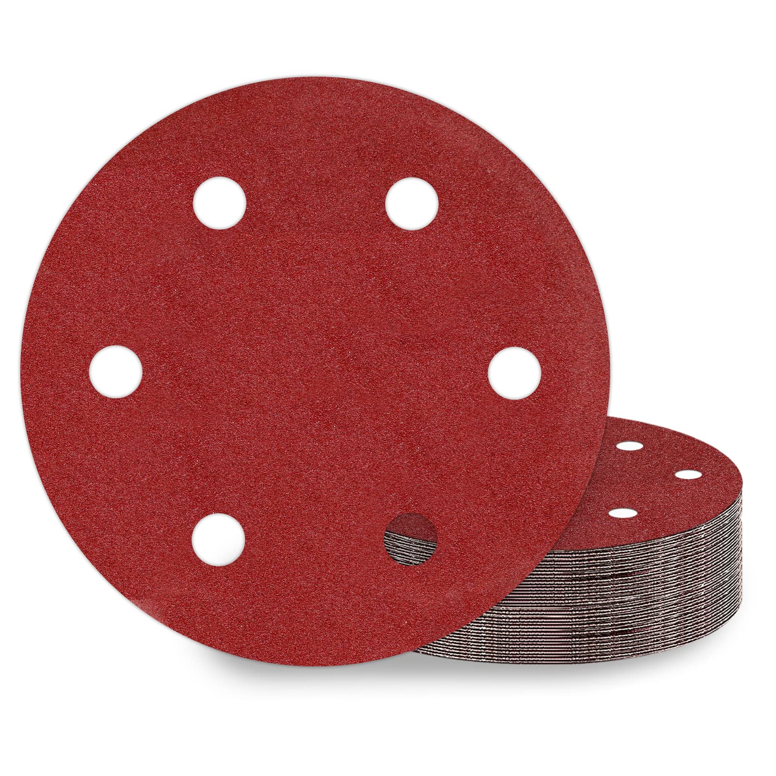 KONGMING 25 Pcs 225mm Sanding Discs Grit 120 9 inch Sanding Discs 6 Hole Hook and Loop for Drywall Sander