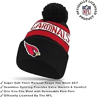 Vista 128 de Ultra Game Gorro de invierno de punto súper suave oficial de la NFL con guantes extra cálidos para pantalla táctil