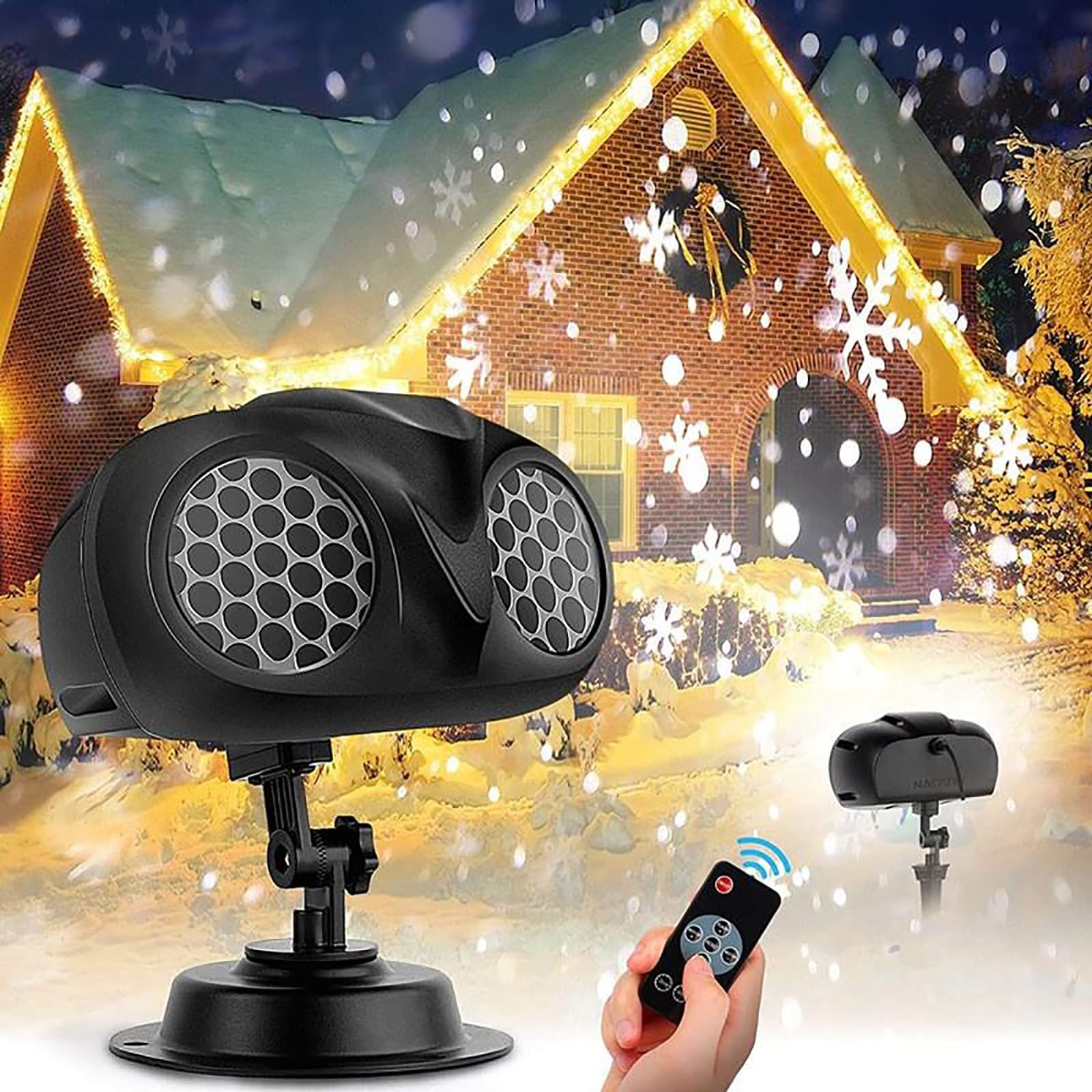 Home Essentials, Projection de Flocons de Neige de Noël, Projecteur de Noël télécommandé pour l'extérieur avec Vitesse réglable pour Halloween