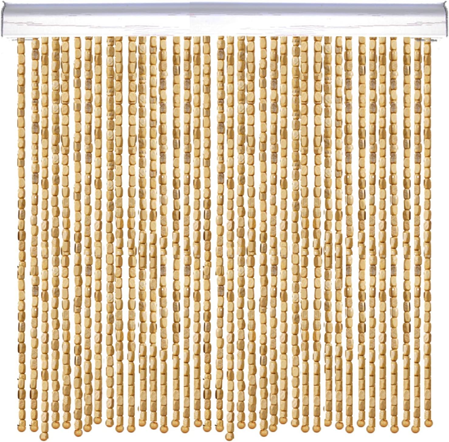 Rideaux de perles en bambou premium de 80 brins pour style raffiné