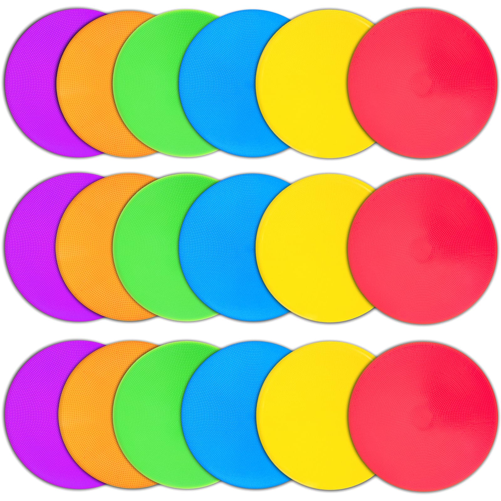 Lot de 12/24 marqueurs en plastique antidérapant de 10,2 cm/22,9 cm - Marqueurs d'entraînement d'agilité - Cônes pour football, basket-ball, football, école, exercice, gym, danse, pratique - 6