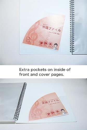 Miniatura 7 de FILE PLUS DO - Carpeta para músicos, carpeta de partituras, carpeta de banda, escribible, encuadernada en espiral, tamaño carta de EE. UU.A4, 30