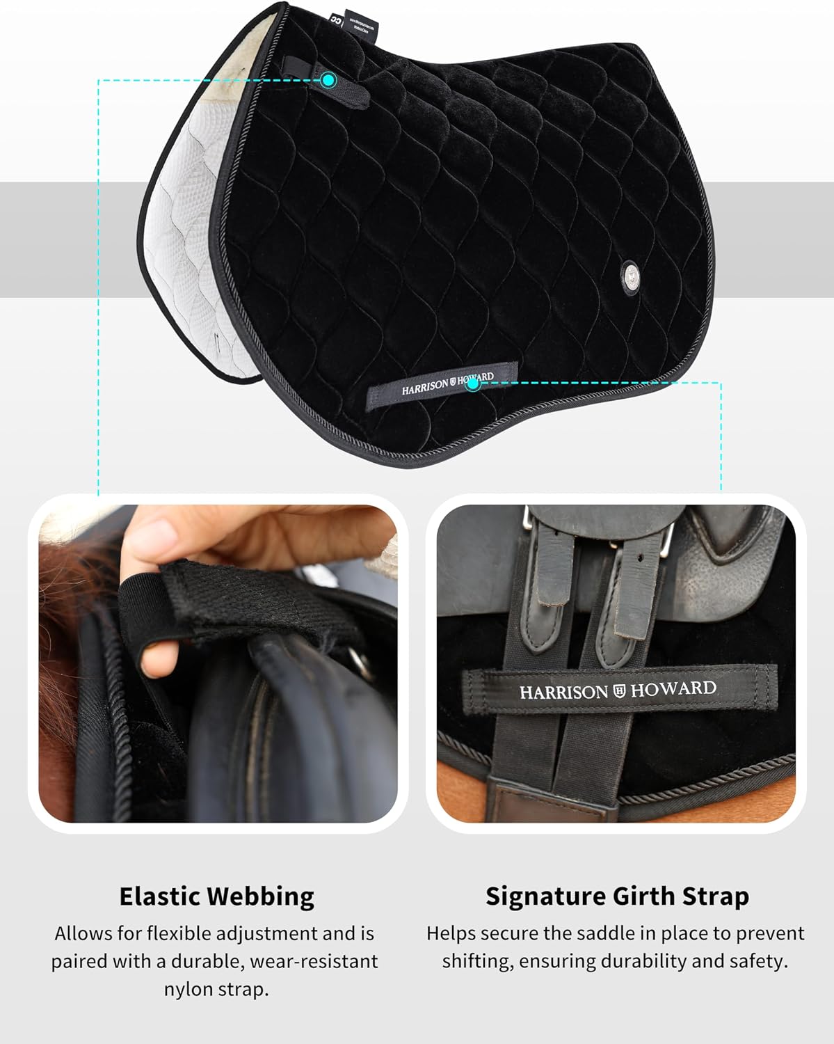 Harrison Howard Close Contact Saddle for Horse Riding Training English Saddle Pad Soft Cushioning for Horse Back