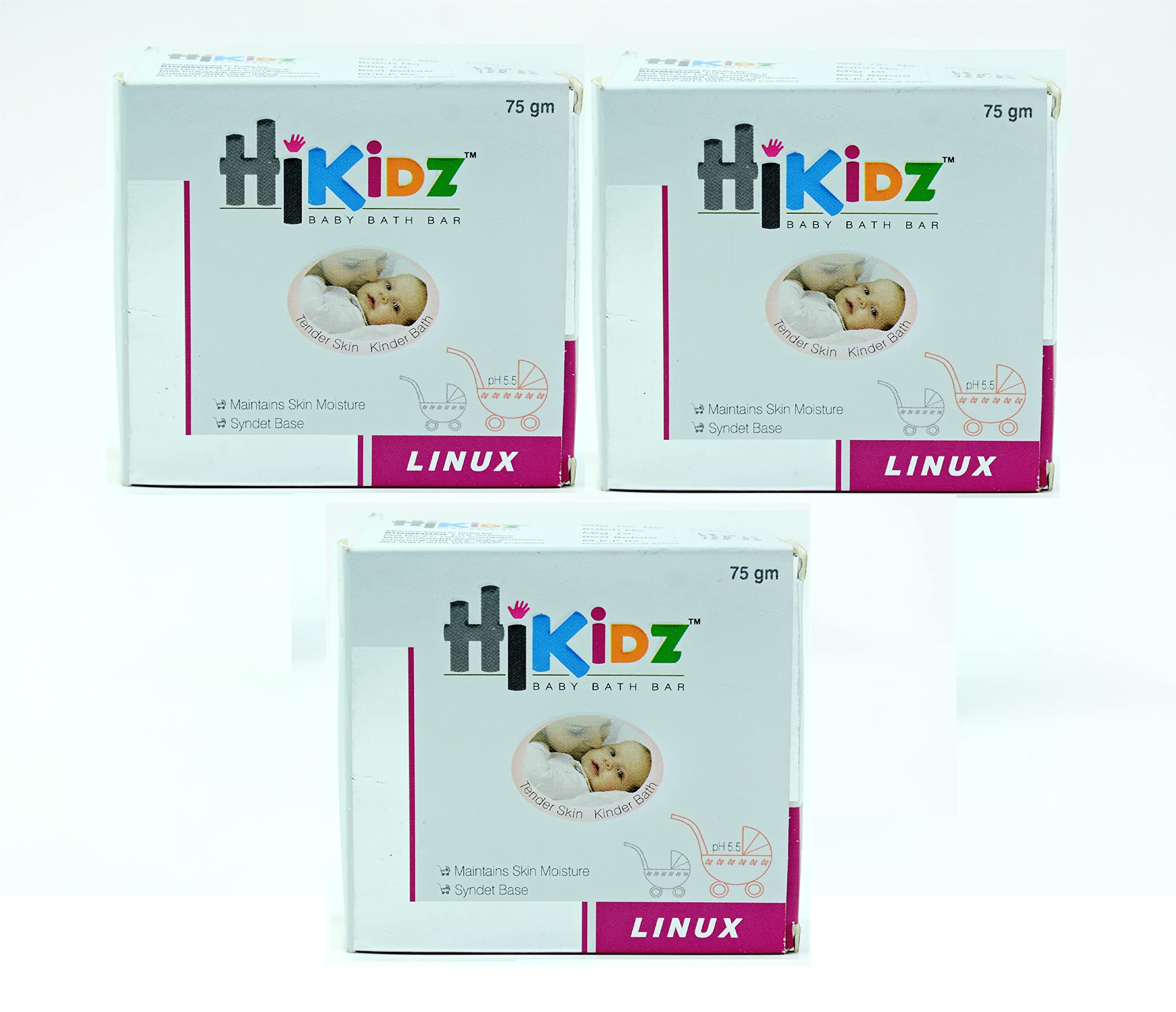 HIKIDZ SYNDET BAR SKIN FRIENDLY SOAP (PACK OF 3 * 75GM)