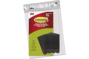 Command Strips Black- 12 Pairs