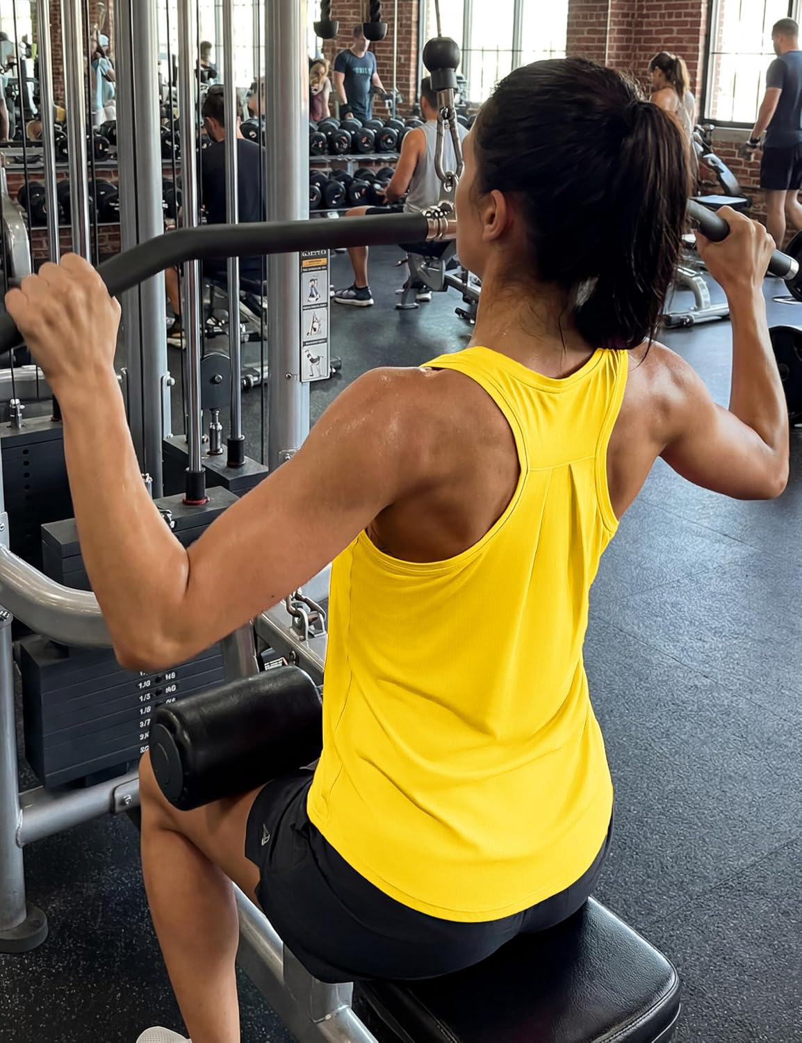 MAGCOMSEN Tank Top for Women Workout Athletic Muscle Tanks Racer backYoga Pilates Tops Sleeveless Running Gym Sports Tank - Image 7