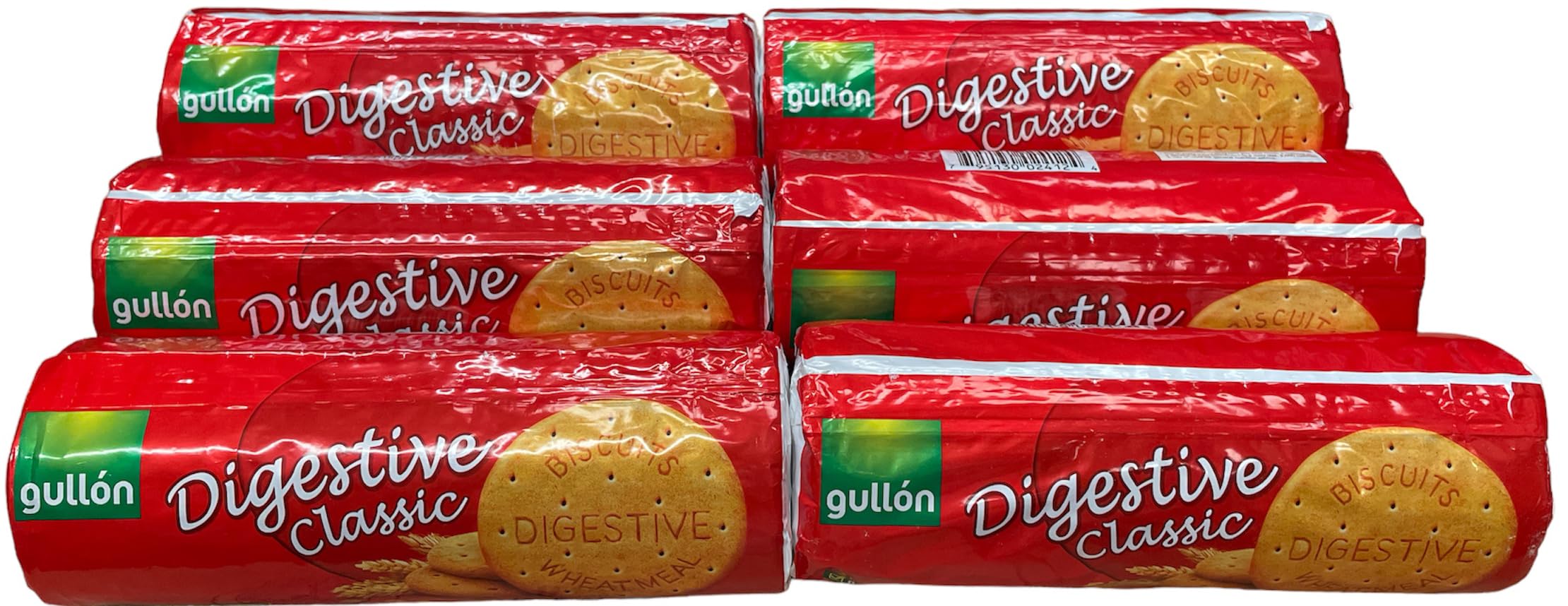Gullon Digestive Biscuits Classic Cookies - No Cholesterol, 0 trans fat - 14.1 Ounce - Pack of 6
