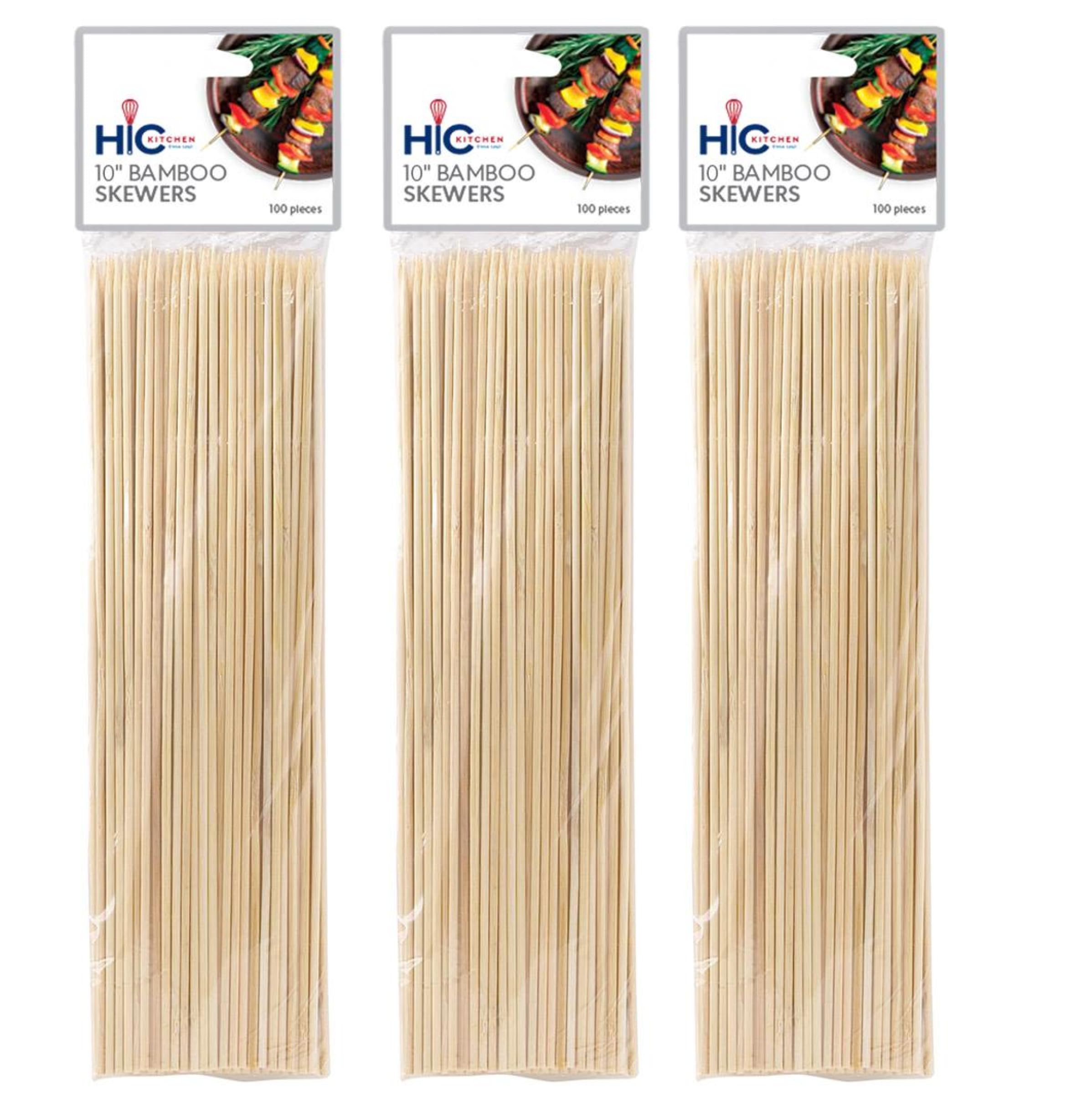 Brochettes pour barbecue en bambou pour retenir les gros morceaux