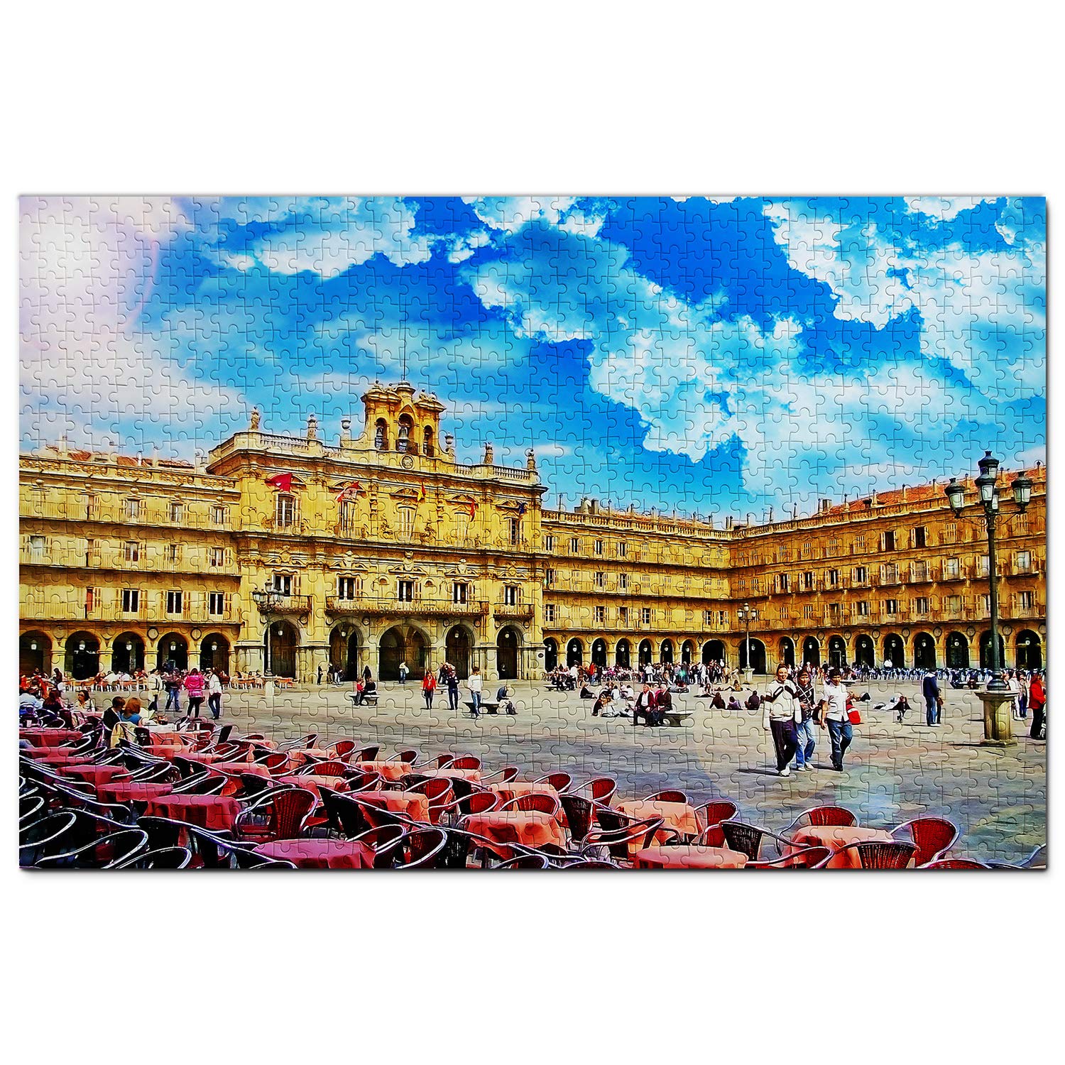 Spain Mayor's Square Salamanca Puzzle 2000 Piecesen Puzzle Adult Game Graphics Travel Souvenir 70x100CM