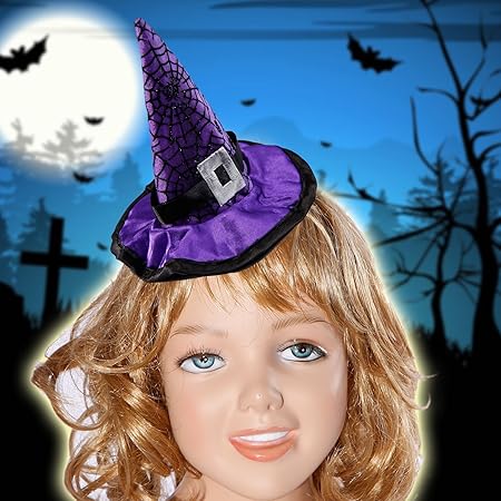 Amazon クモ柄ホラー系 ミニ魔女帽子 三角帽子デザインのヘアアクセサリー ハロウィングッズ 小悪魔小物 ハロウィン クリスマス 肝試し 文化祭 学園祭 演劇変装 コスプレ 仮装 通販