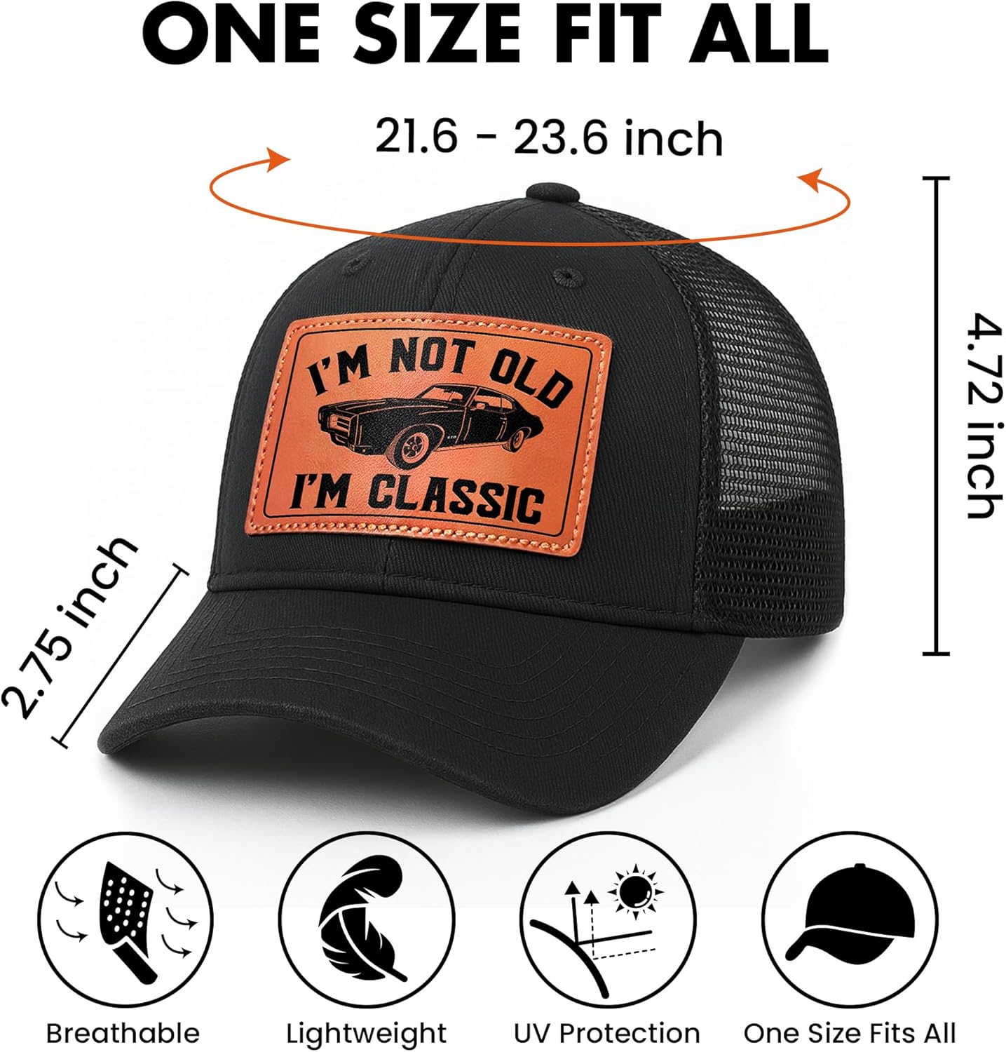 Gifts for Men, Dad, Grandpa, Him Christmas - Birthday Gifts for Men Unique - Dad Birthday Gifts - Cool, Funny Mens Gifts Ideas - Mens Birthday Gift Ideas - for Him, Grandpa, Classic Dad Hat Black - Image 8