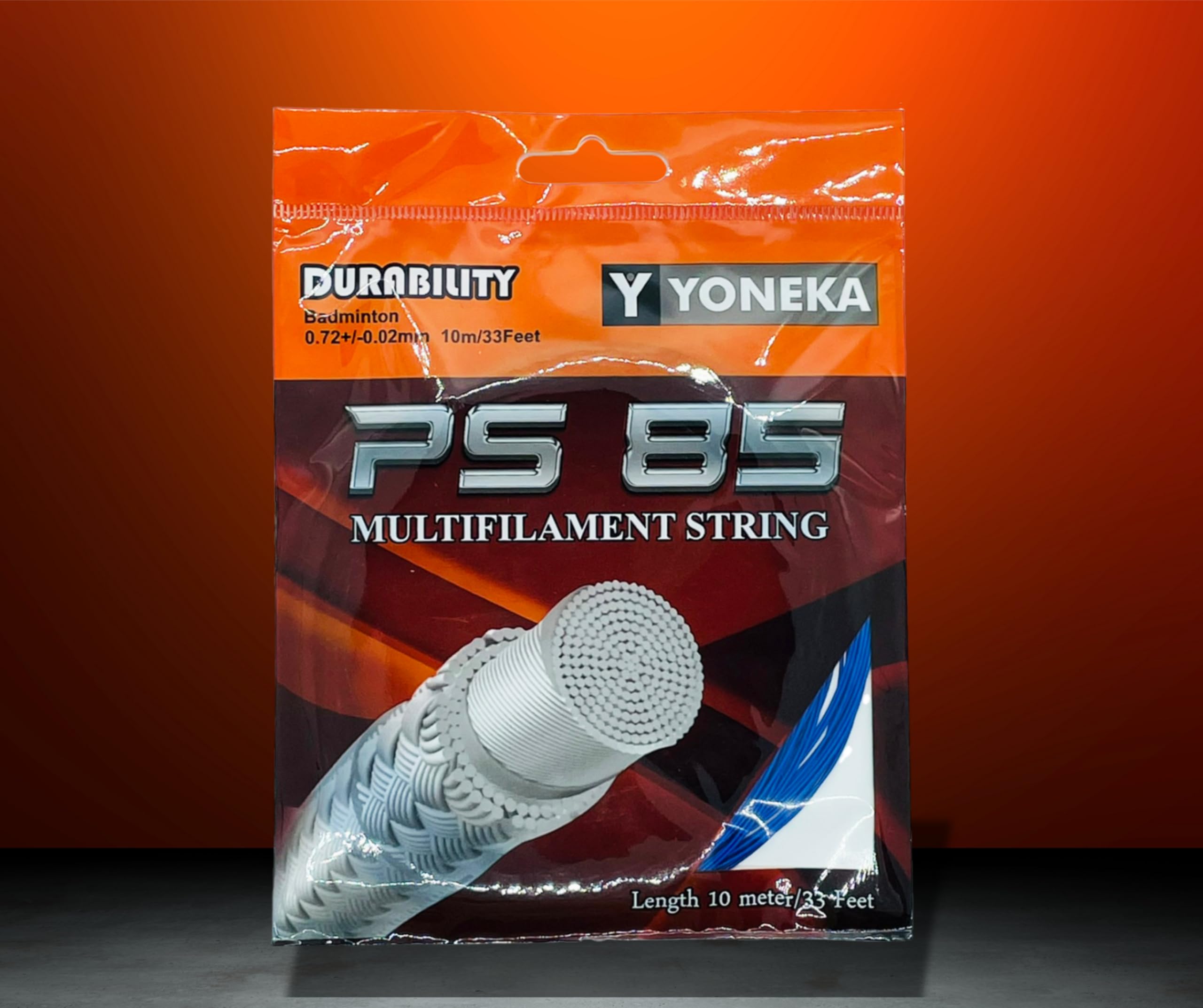 PS 85 Badminton String, 0.72mm Gauge, 10m Length, Available in Red, Blue, Green, White, Black (Blue)-image-29