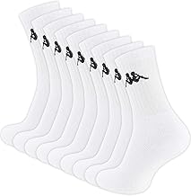 3, 6, 9 or 12 Pairs of Neon Cuff Original Kappa Tennis Socks Sports Socks Black