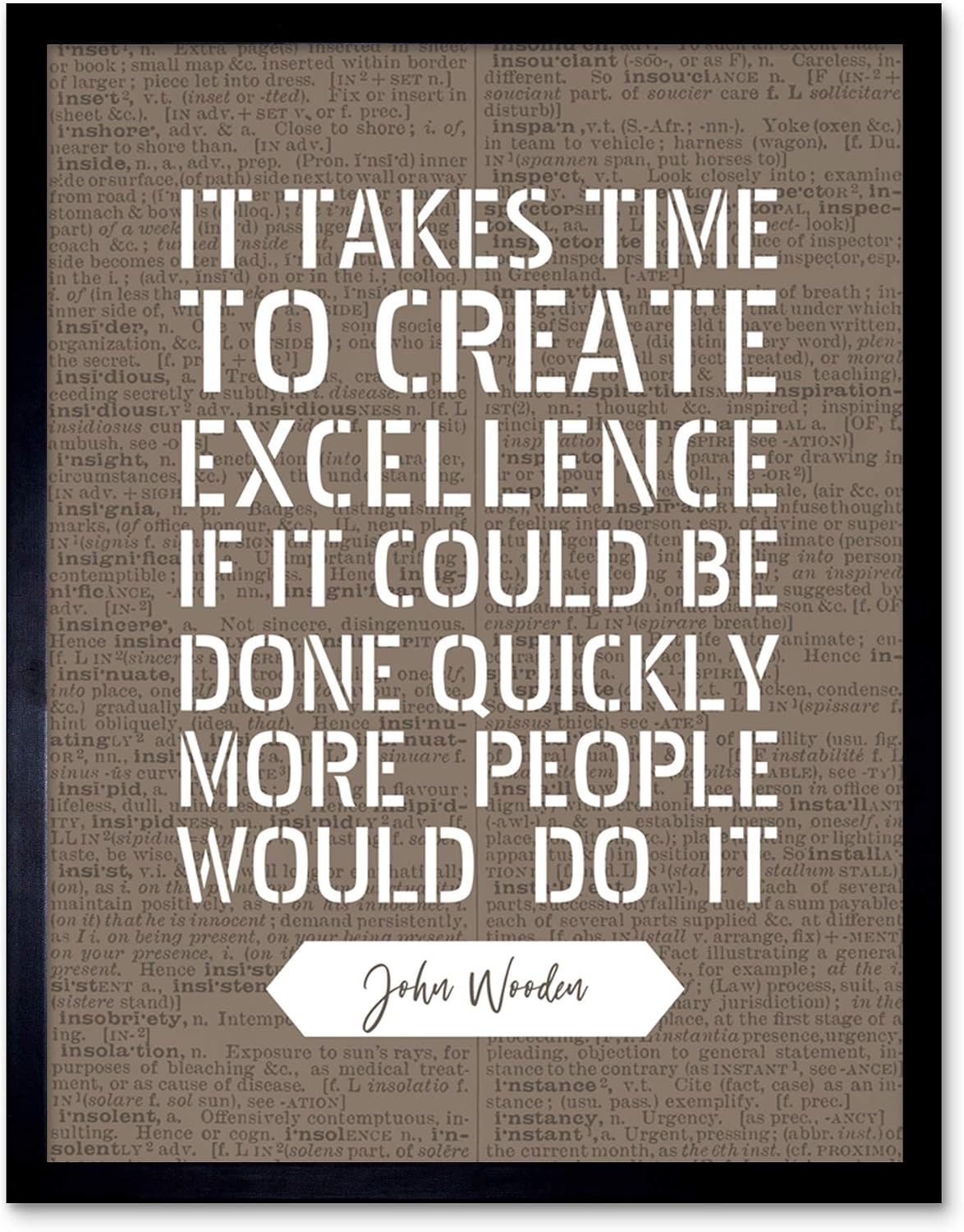 Quote John Wooden Excellence Basketball Coach Unframed Art Print Poster Wall Decor 12x16 inch