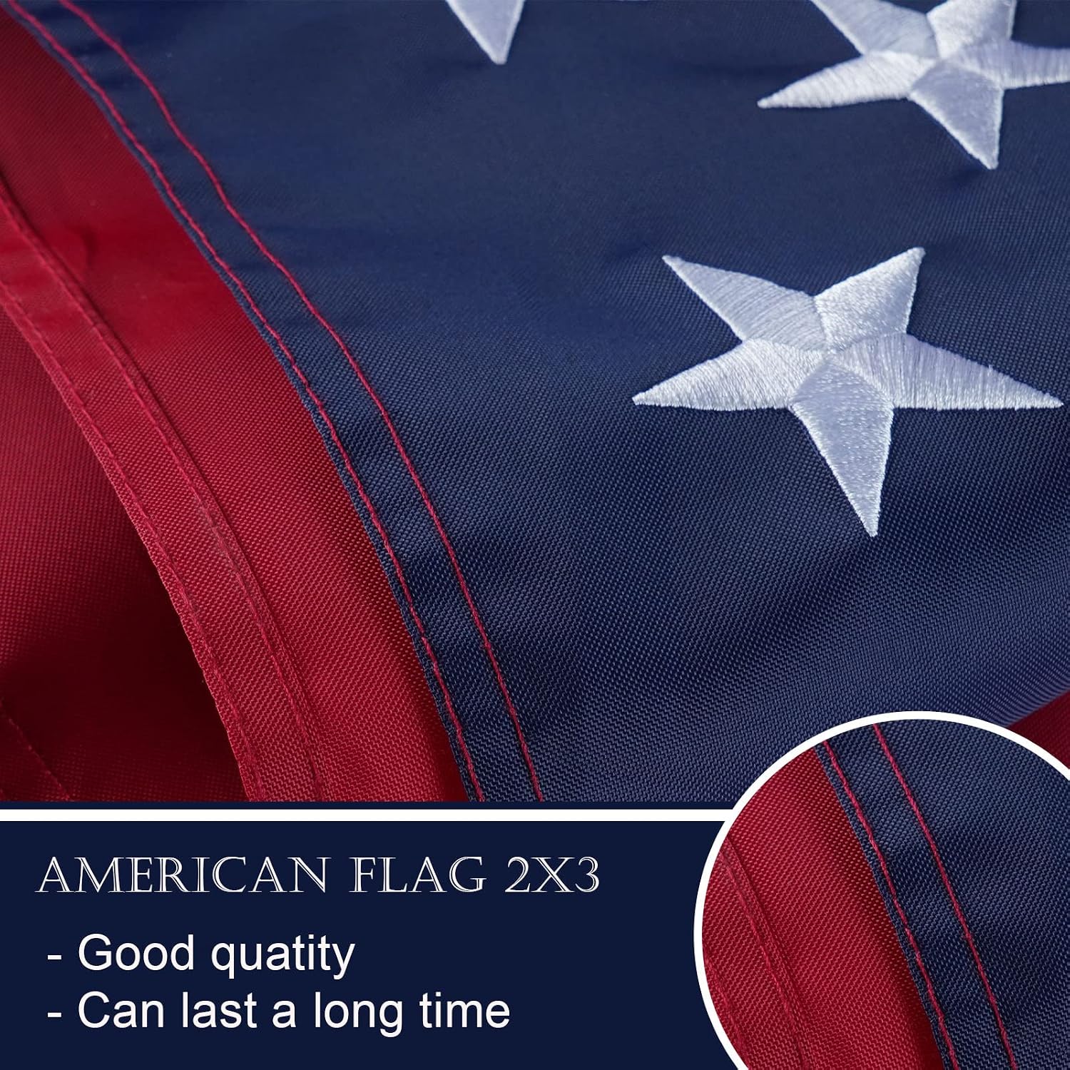 Bradford Embroidered Florida Flag 3x5 ft and American Flag 3x5 ft Outdoor, Heavy Duty Flag Bundle