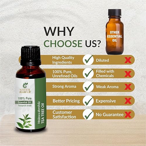 Miniatura 6 de Aceite esencial de árbol de té, 4.0 fl oz (4 onzas líquidas), aceite esencial 100% puro, natural, sin diluir, sin cortar, grado terapéutico