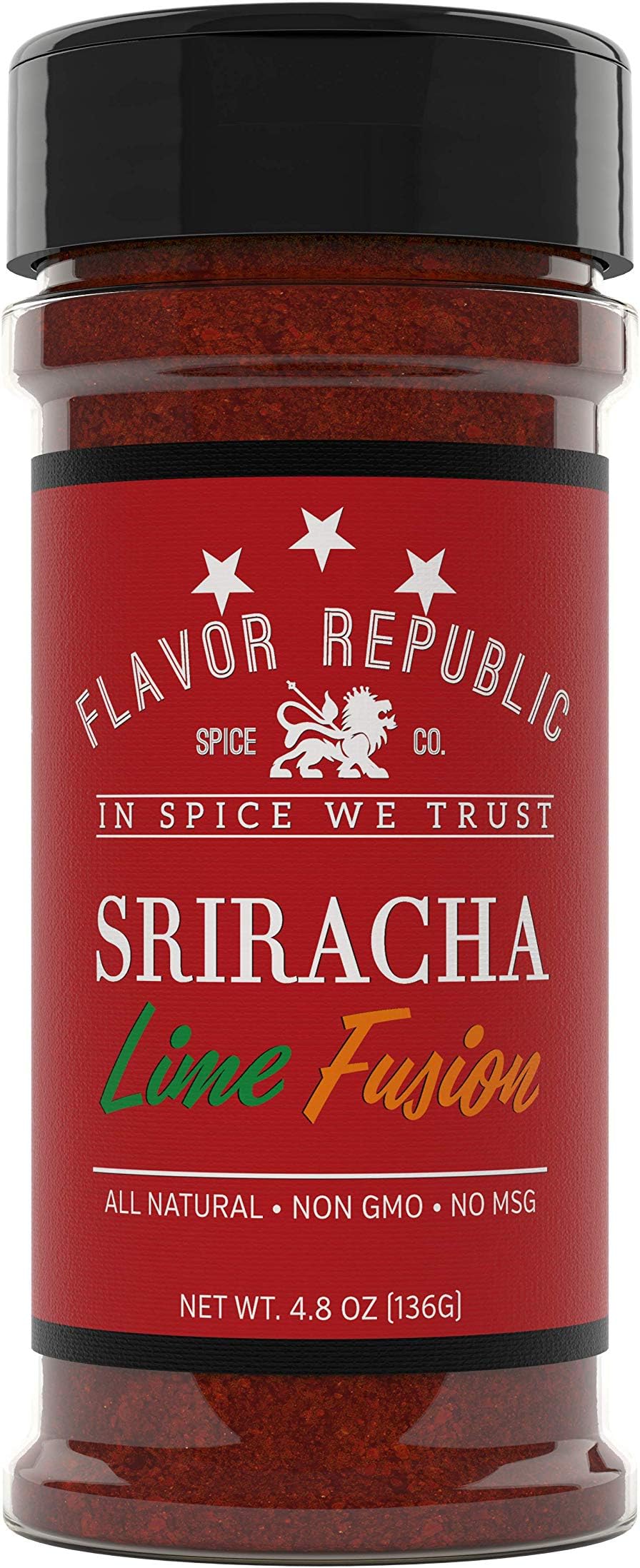 Sriracha Powder, Sweet and Spicy Sriracha-Lime Spice Blend. Hot Crushed Ground Herb Chili Pepper Seasoning Mix - Flavor Republic (4.8 oz)