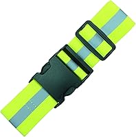 Talmo Endura Max Reflective Elastic Safety Belt - Lime Green Glow for Running, Walking, Cycling, Motorcycling - Adjustable 26-50"