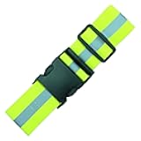 Endura Max Reflectives Reflective Elastic Belt or Sash, Military Heritage Style Glow Belt, Running Walking Motorcycling, Adjustable (Lime Green Ultralight, Regular)