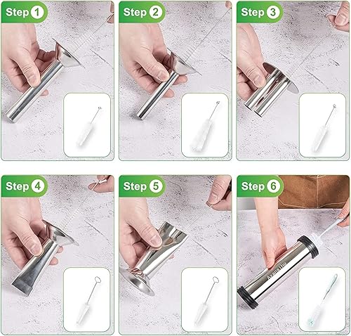 Miniatura 12 de Kit de pistola de cecina de gran capacidad de acero inoxidable de 2.1 libras, fabricante profesional de cecina, cañón tirador de cecina, pistola