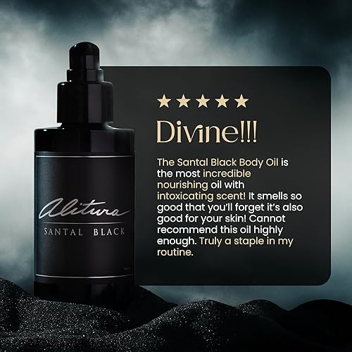 Miniatura 7 de Santal Black, Aceite para el cabello y el cuerpo, hidratante botánico de aceite esencial (3.4 fl oz)