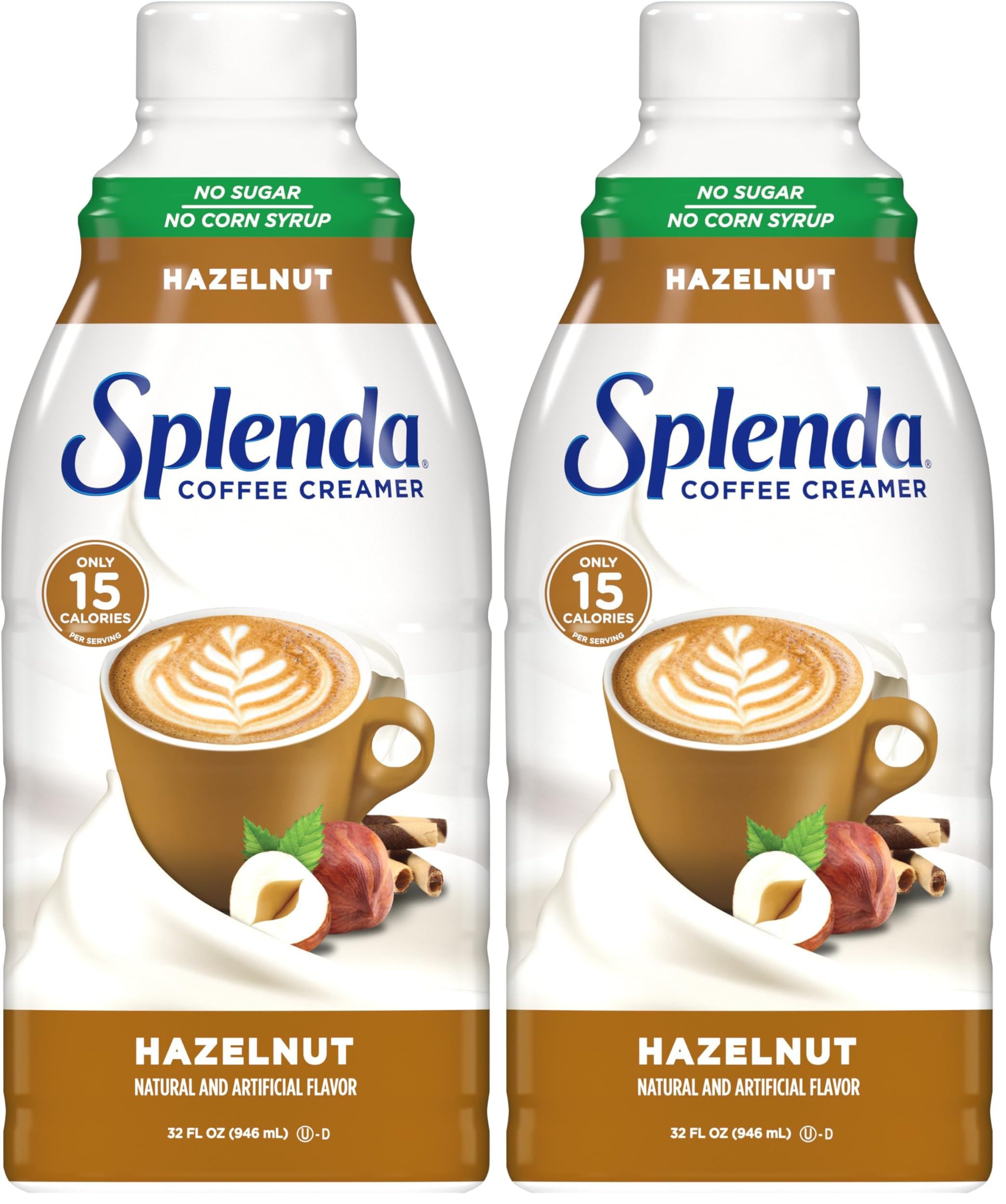 SPLENDA Sugar Free Hazelnut Coffee Creamer, 32 Fl Oz. (Pack of 2)