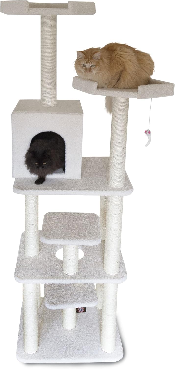 Majestic Pet 78Inch Bungalow Sherpa Cat Tree Amazon.ca Pet Supplies