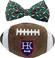 Vista 1 de Huxley & Kent Paquete para perros Pajarita grande de fútbol HK y fútbol grande Juguete de peluche para perros y collar de gancho y bucle