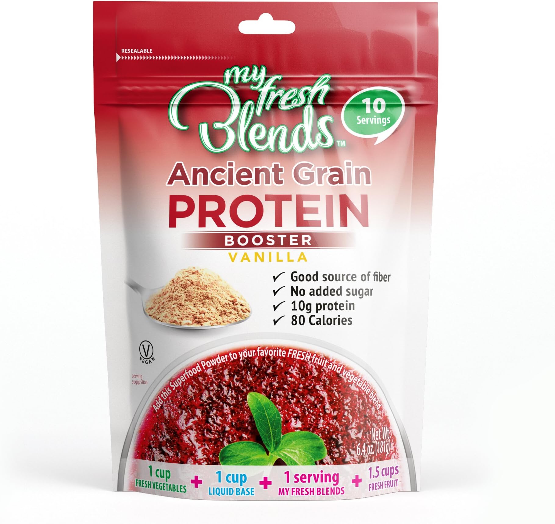 my fresh Blends Ancient Grain Protein Booster, Vanilla, 6.4 Ounce