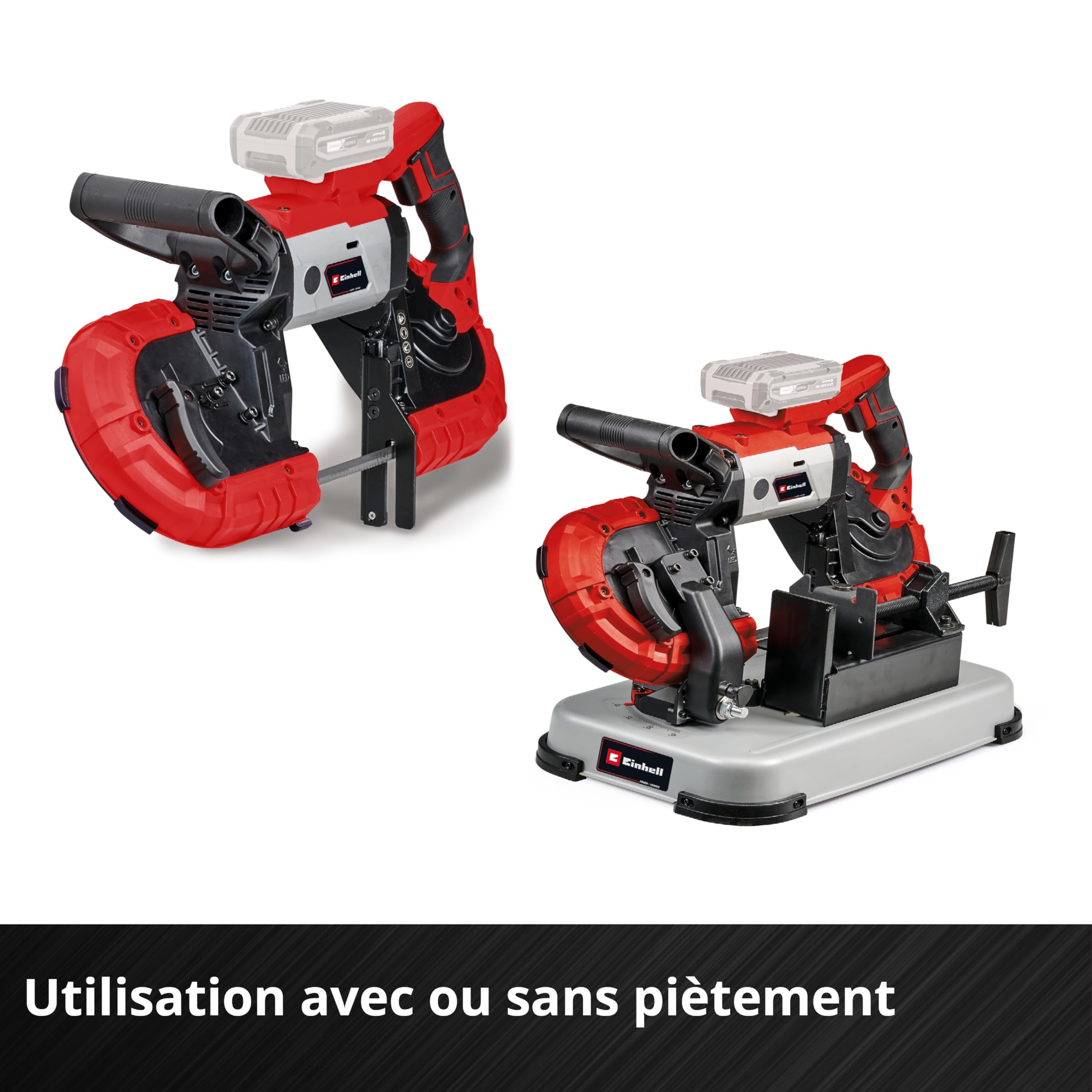Einhell TE-MB 18/127 U Li-Solo Scie à Ruban sans Fil 18 V 127 mm 115 mm sans Batterie ni Chargeur + 2 Rubans