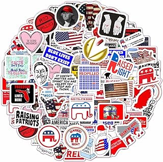 BulbaCraft 100 Pcs Republic an Stickers, Conservat ive Stickers, Republic an Party Decals, Gifts for Women & Men