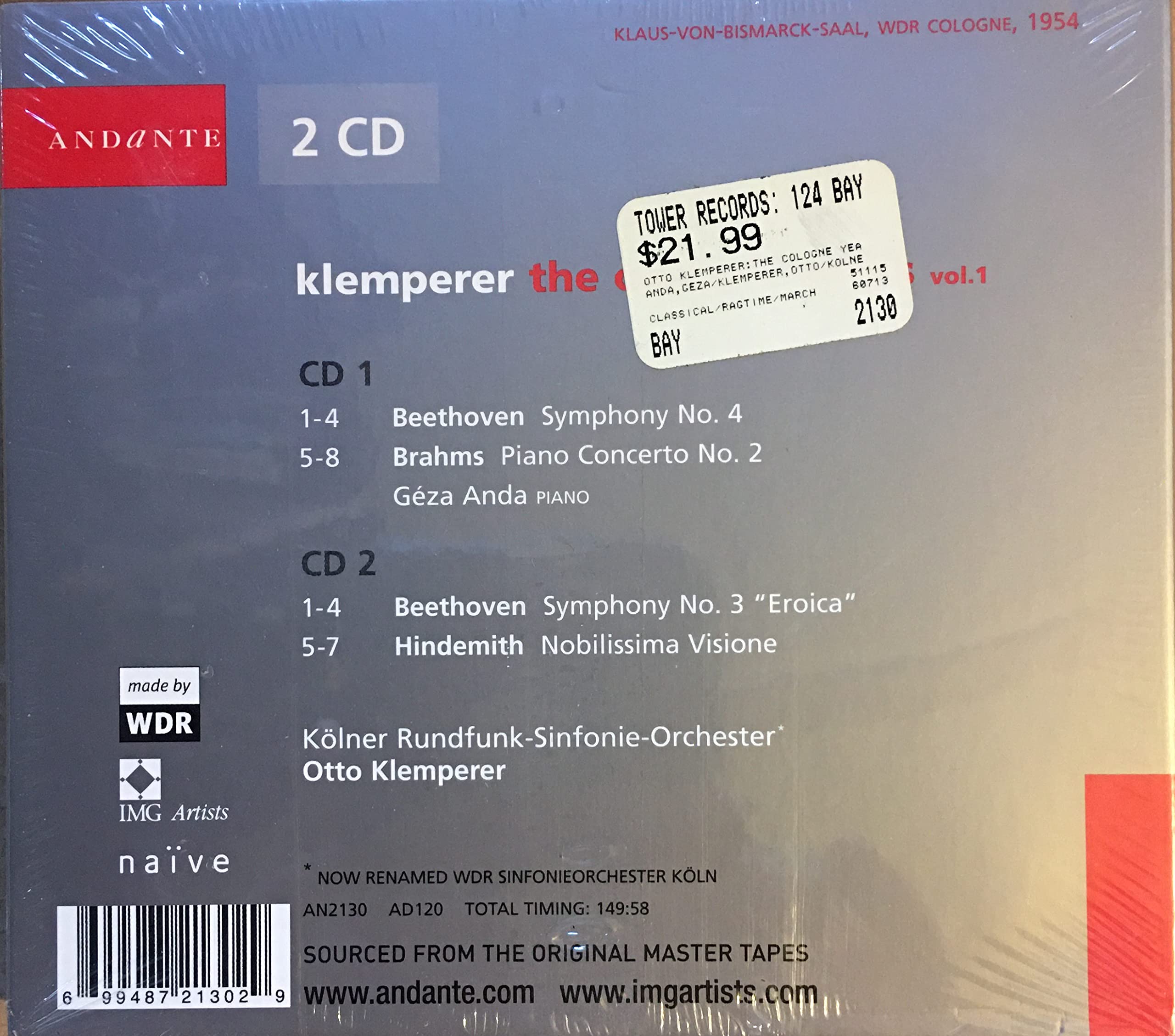 Klemperer: The Cologne Years, Vol. 1