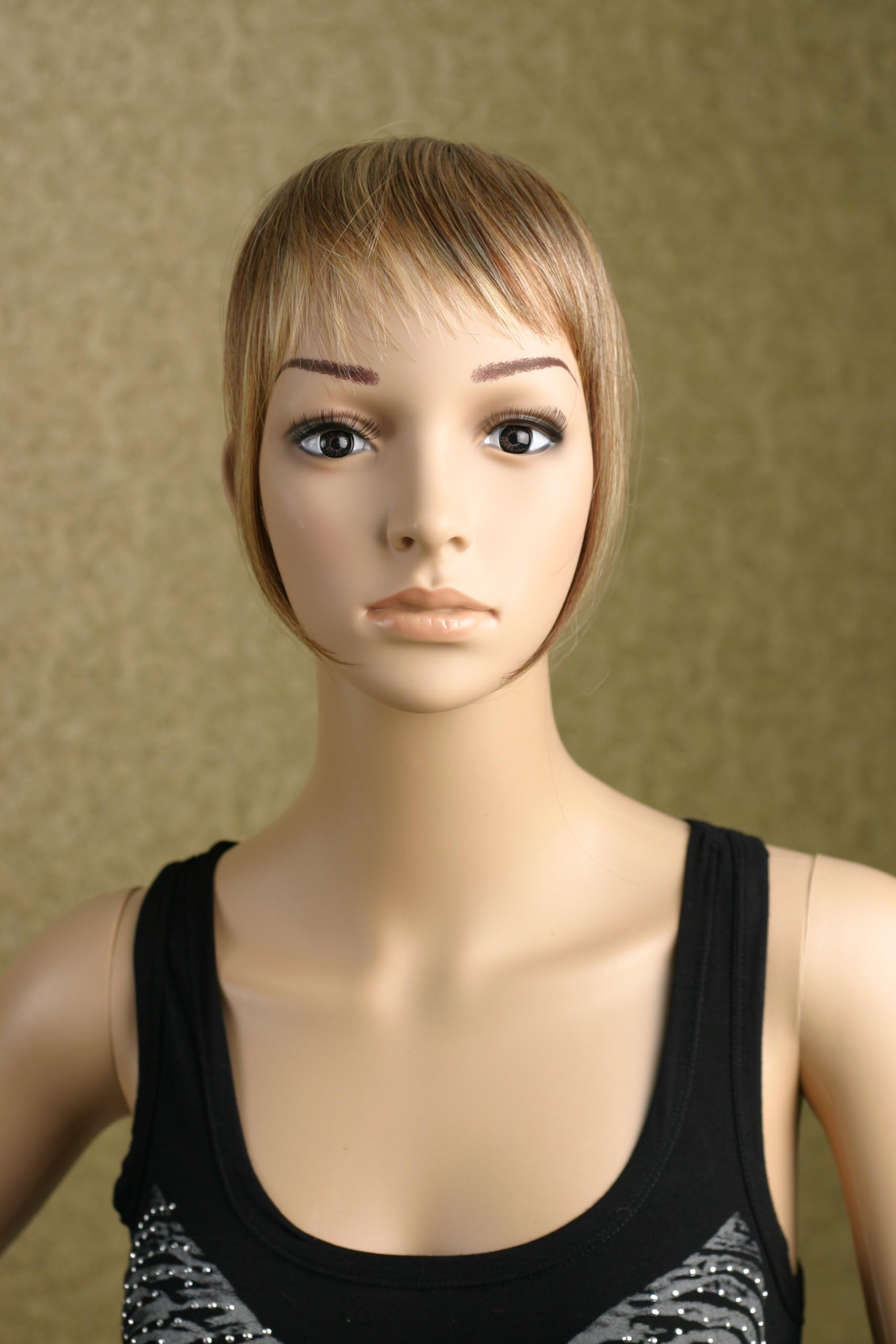 5" Hair Clip in Bangs Hair Extensions Side Fringes Glazed Hazelnut, Heat-resistant 275 F Fiber