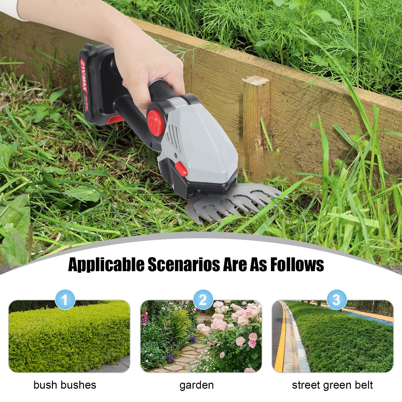 Tronçonneuse Électrique 2-en-1 - Élagueuse sur Perche Télescopique 6 Pouces avec 2 Batteries 1500mAh, 1500W Sans Balais pour Jardin (Portée 3.7m) (M-294)