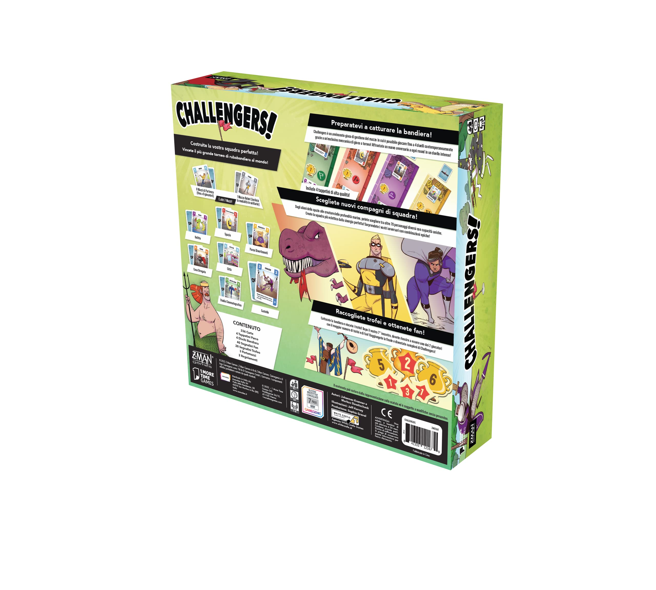 Asmodee - Challengers - Jeu de Table, 1 à 8 Joueurs, 8 Ans et Gagnant du Prix du Jeu de l'année 2023, édition en Italien