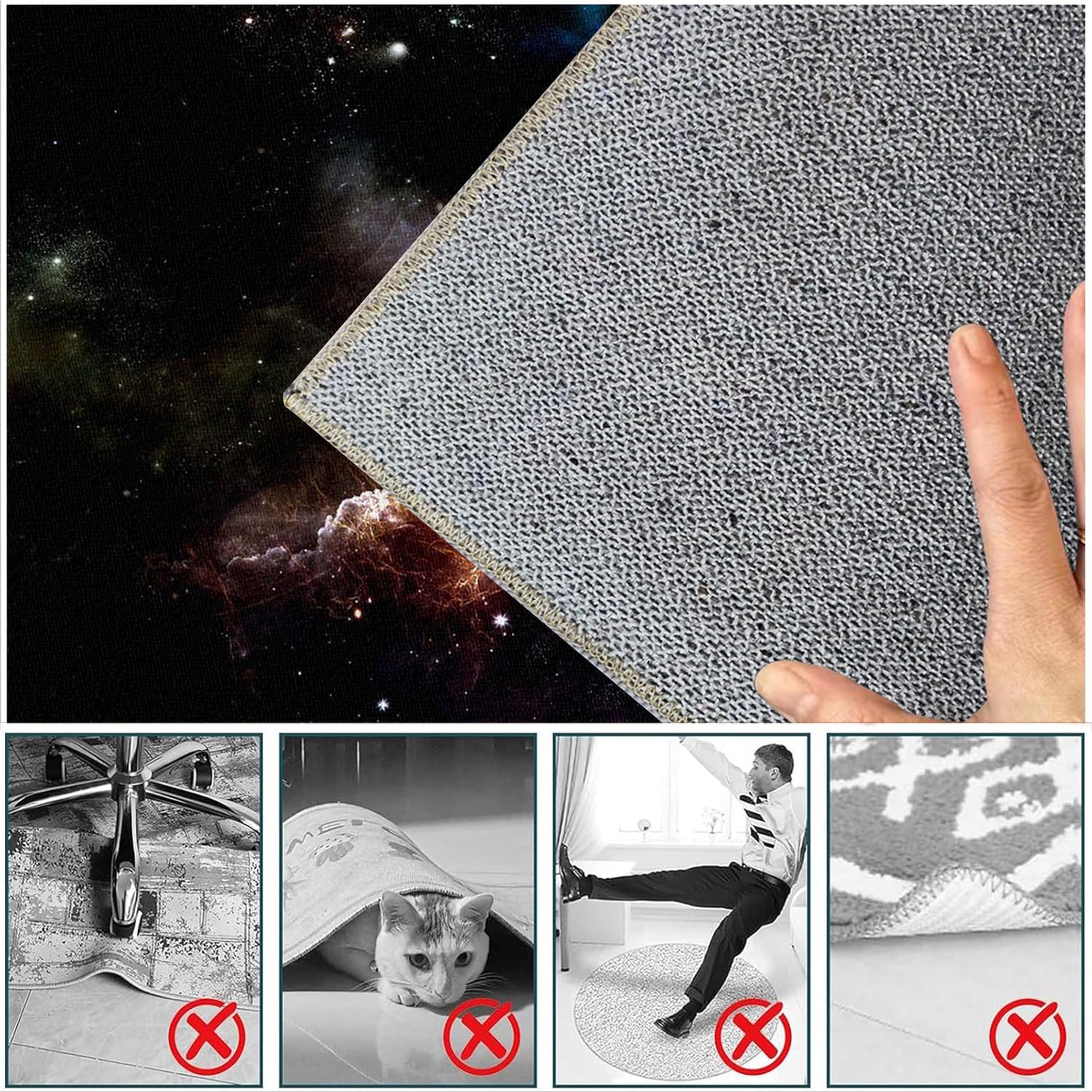 Protector de Suelo para Silla con Ruedas, Alfombra Silla Gaming, Alfombra para Silla de Escritorio y Gaming, Tapete Antideslizante para Oficina, 100 x 140 cm Alfombrilla Protectora para Suelos Duros